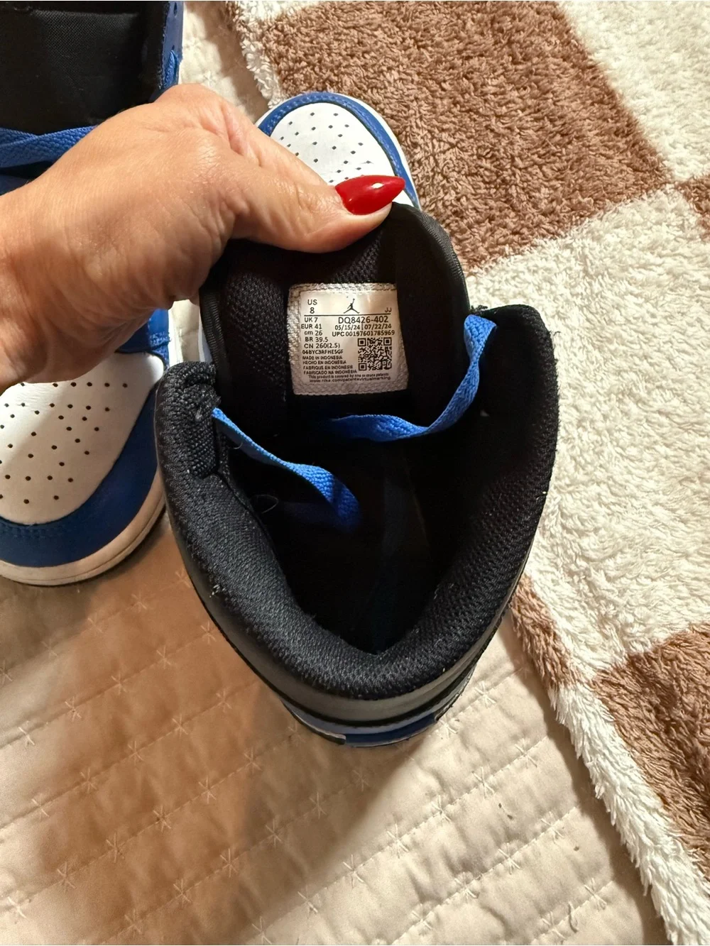 Jordan Mid-Top “game royal” Sneakers in Blue, White & Black